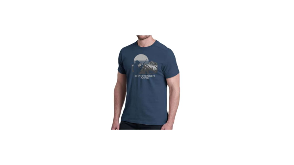 Christensen Arms Hunter Silhouette SS Tee - Mens, Deep Navy, M, 730-CA070-40-00-404-03