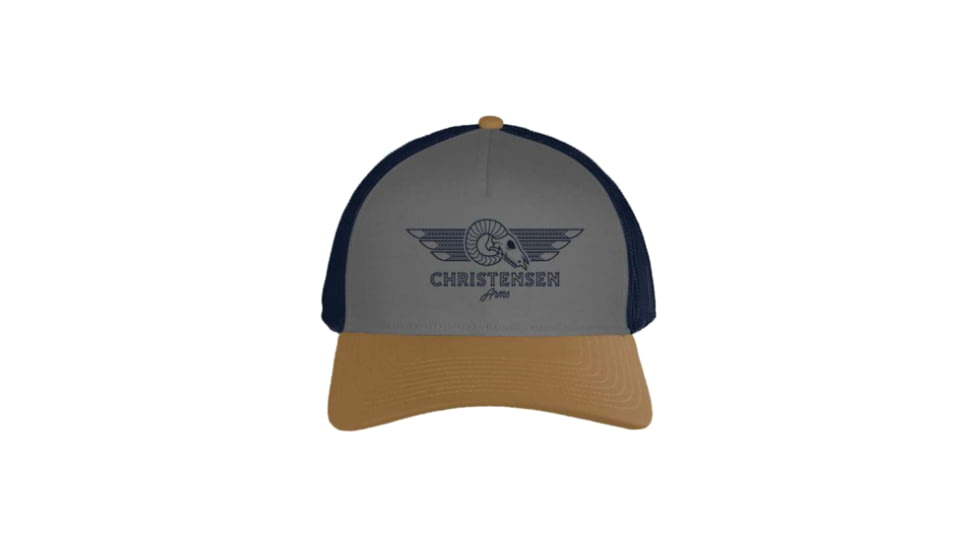 Christensen Arms Ram Skull Wordmark Trucker - Mens, Dark Gray, OSFM, 730-CAH18-00-02-106-00