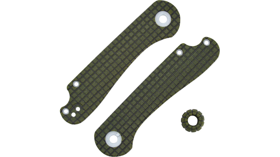 Chroma Scales Elementum OD Green Frag Handle Scales, Textured Nylon PA12, 1004-0030-008-BA