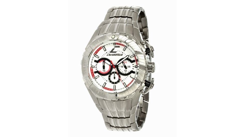 Chronotech Active 7112  Watch - Stainless Steel Band, White Face Ct.7112m/06m