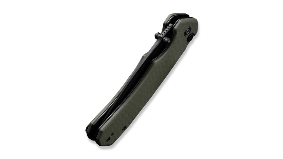 CIVIVI Button Lock Brazen Folding Knife, 3.4 in Blade, Carbon Steel, OD Green, C19059C-2