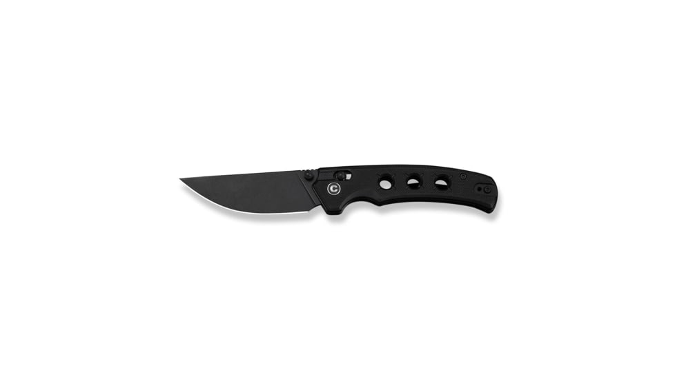 CIVIVI Noctis Thumb Stud &amp; Crossbar Lock Knife Black G10 Handle 2.98inch Black Stonewashed Nitro-v Blade
