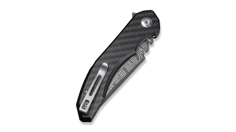 CIVIVI Bluetick Flipper Knife Carbon Fiber Overlay On Black G10 Handle