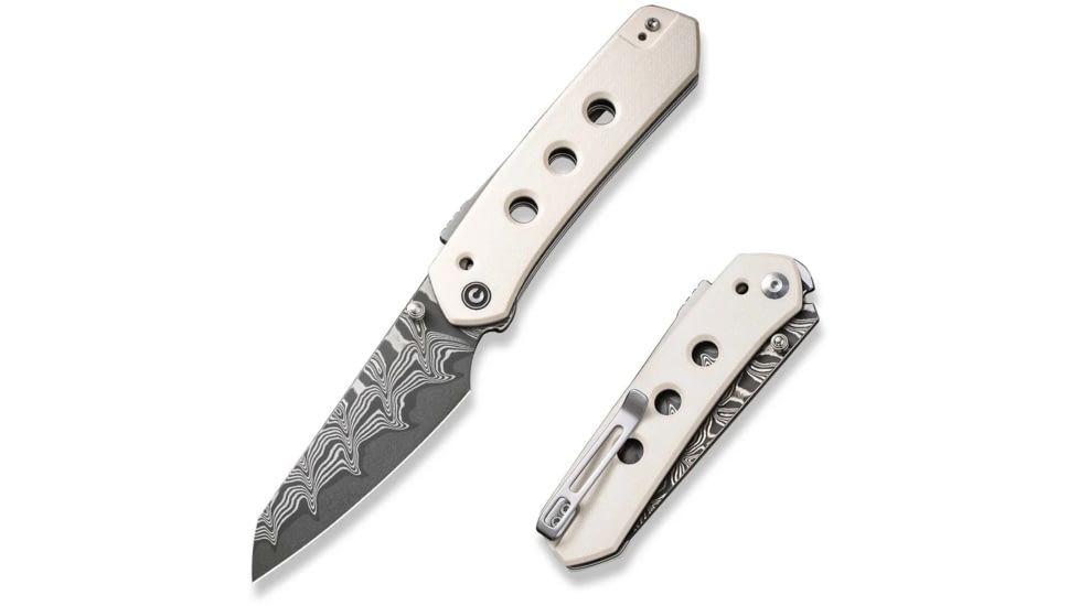 Civivi Knife Vision Fg 3 Ivory Damascus Blade Clam Pack
