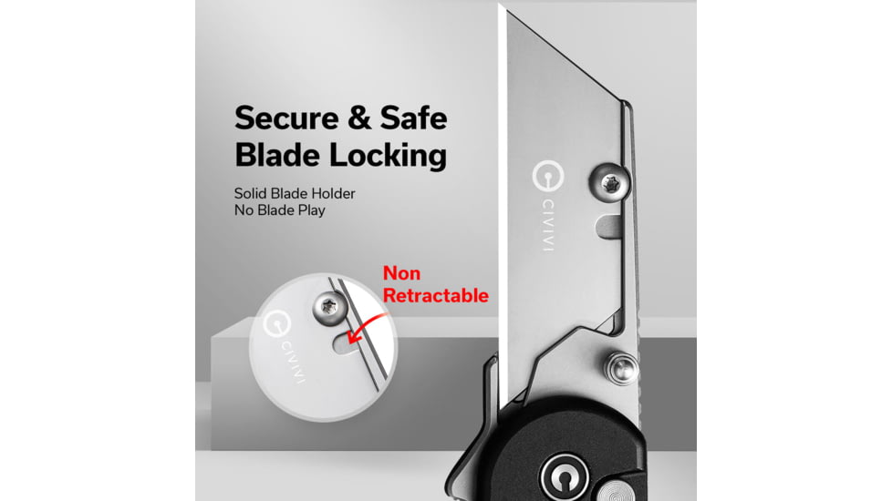 Civivi Utility Knife Elementum 2.26 Black W/3 Eb Clam Pack