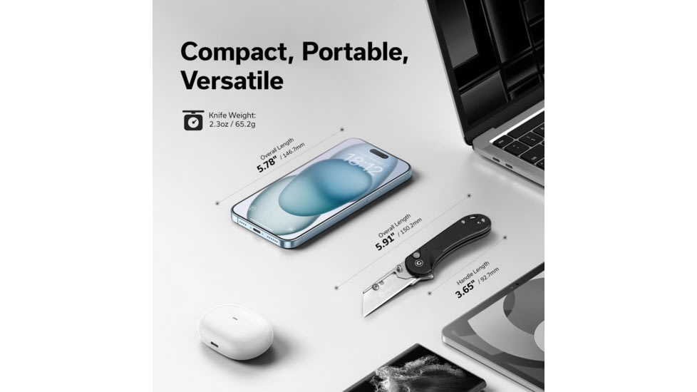 Civivi Utility Knife Elementum 2.26 Black W/3 Eb Clam Pack