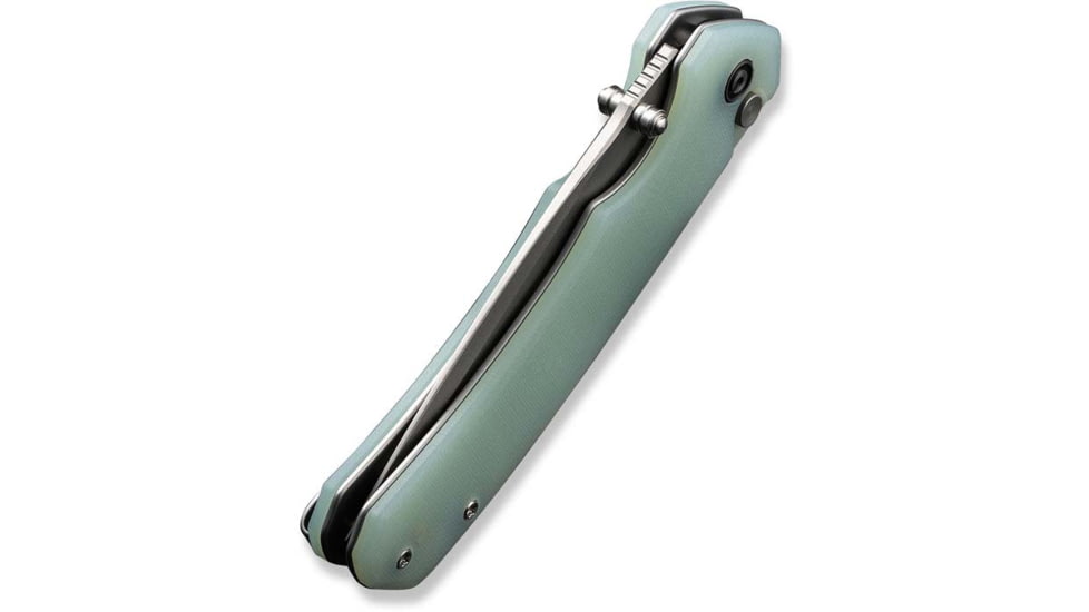 CIVIVI Button Lock Brazen Folding Knife, 3.4 in Blade, Carbon Steel, Green, C19059C3