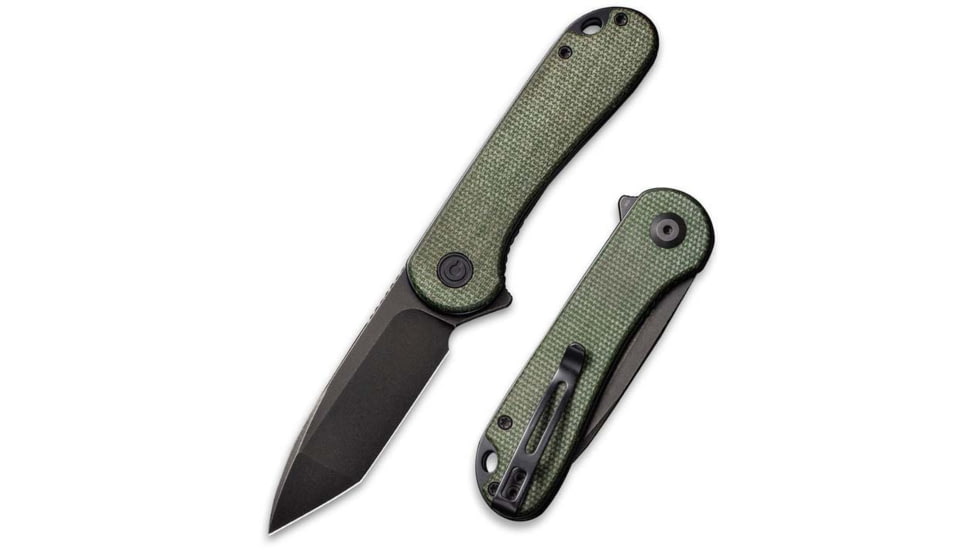 Civivi Knife Elementum 2.96 Green Micarta/black D2 Clam Pk