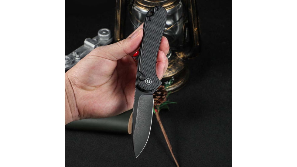 Civivi Knife Elementum Ii 2.96  G-10/blk Stonewash Clam Pack