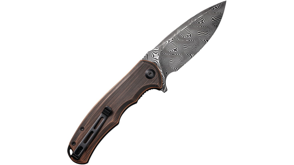 Civivi Knife Praxis 3.74'' Blk Hand Rubbed Copper/damascus