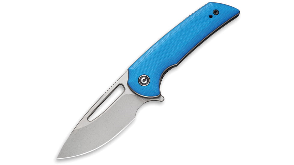 CIVIVI Odium Linerlock Blue Folding Knife, 2.63 stonewash finish D2 tool steel blade, Blue G10 handle, C2010C