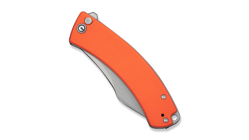 CIVIVI Outlaw Muk Flipper &amp; Button Lock Knife Orange G10 Handle 3.47inch Stonewashed 14c28n Blade