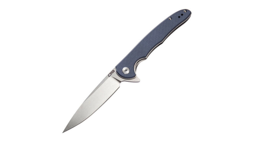 CJRB Briar Linerlock Gray Folding Knife, 3.75 stonewash finish D2 tool steel blade, Gray textured G10 handle, J1902-GYF