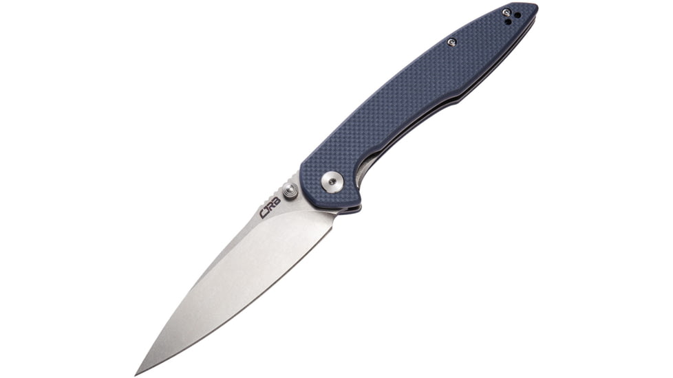 CJRB Centros Linerlock Gray Folding Knife, 3.75 stonewash finish D2 tool steel blade, Gray textured G10 handle, J1905-GYF