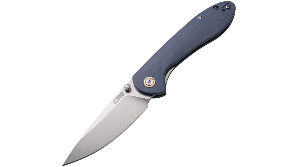 CJRB Feldspar Linerlock Blue-Gray Folding Knife, 3.5 stonewash finish D2 tool steel blade, Blue-Gray G10 handle, J1912-GYC