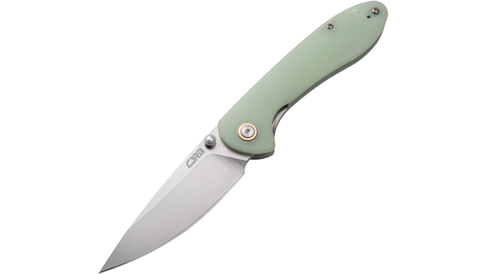 CJRB Feldspar Linerlock Jade Folding Knife, 3.5 stonewash finish D2 tool steel blade, Jade G10 handle, J1912-NTG