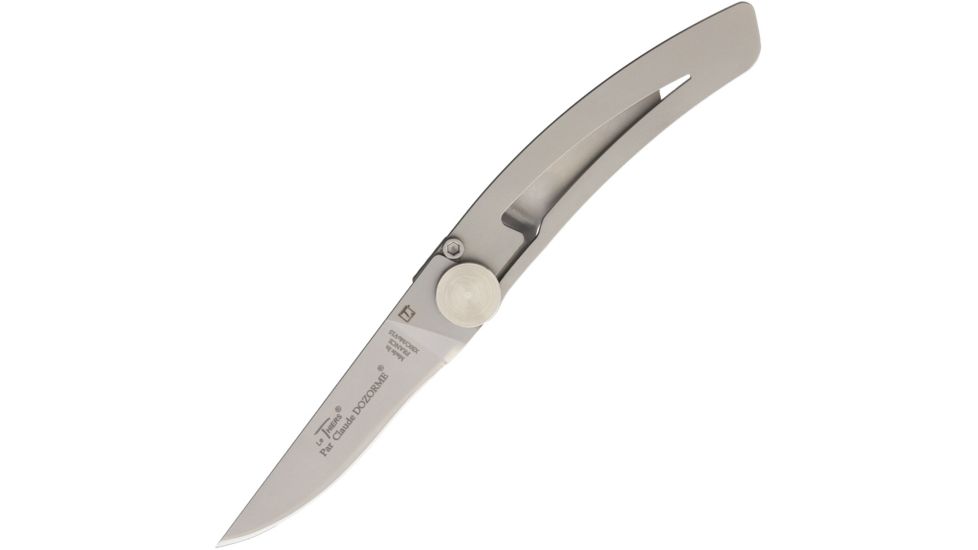 Claude Dozorme Thiers Linerlock Folding Knife,3in,Standard Edge,Stainless Handle CLD19014091