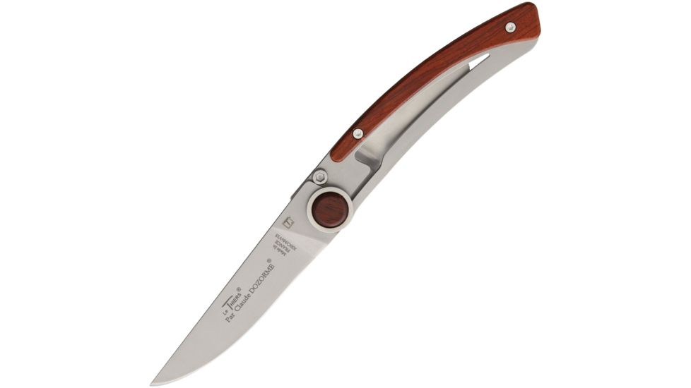 Claude Dozorme Thiers Linerlock Rosewood Folding Knife,3.5in,Standard Edge,Rosewood Handle CLD19014255
