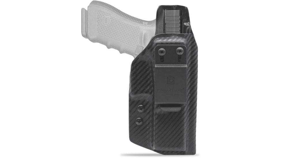 Clip &amp; Carry IWB Kydex Holster for the Glock 17, 22, 31, Carbon Fiber Black, Left-Handed, G17-CF-BLK-L