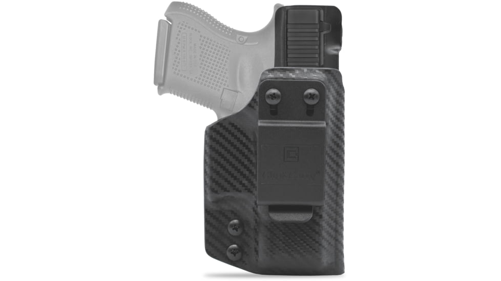 Clip &amp; Carry IWB Kydex Holster for the Glock 26, 27, 33, Carbon Fiber Black, Right-Handed, G26-CF-BLK-R