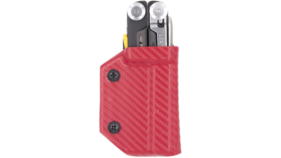 Clip &amp; Carry Kydex Sheath for the Leatherman Signal, Carbon Fiber Red, LSGNL-CF-RED