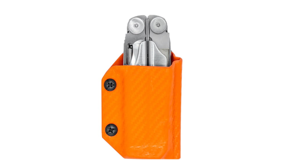 Clip &amp; Carry Kydex Sheath for the Leatherman Wave / Wave+, Carbon Fiber Orange, LWAVE-CF-ORNG