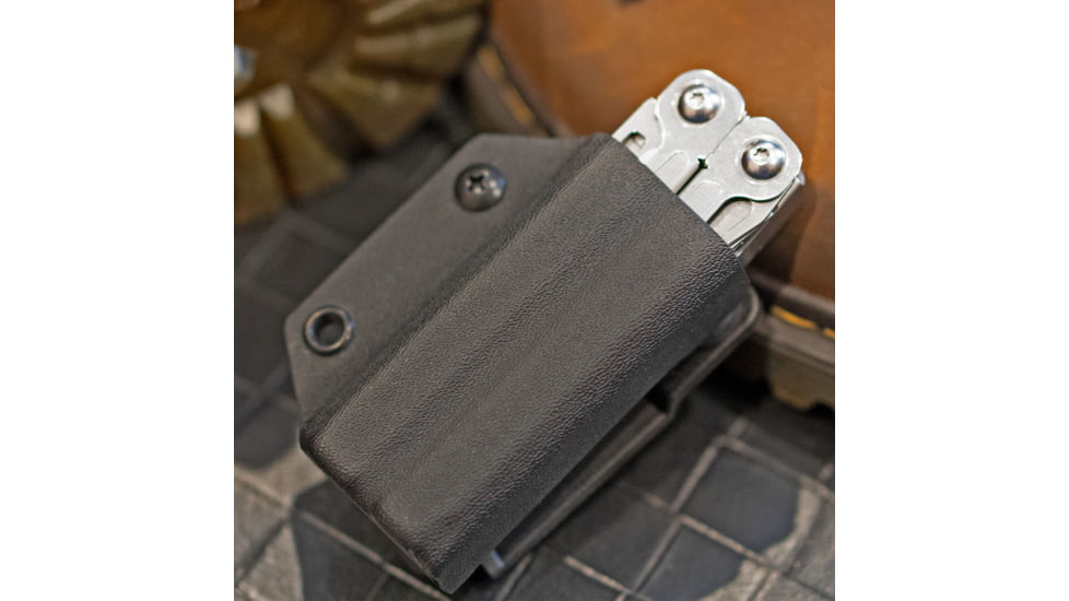 Clip &amp; Carry Kydex Sheath for the Leatherman Wingman, Sidekick, Rebar &amp; Rav, Black, LWING-BLK