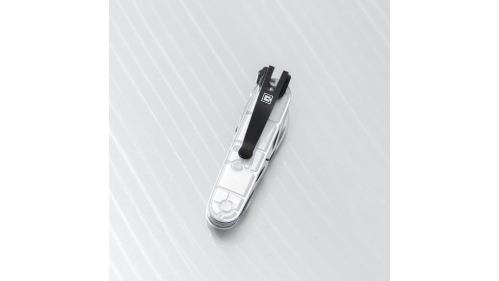 Clip &amp; Carry SwissQlip - Deep Carry Pocket Clip for 91mm Victorinox Swiss Army Knife Models, Chrome, SQLIP91-CHR