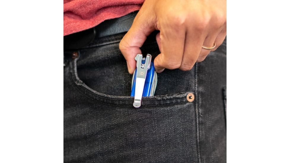 Clip &amp; Carry SwissQlip - Deep Carry Pocket Clip for 91mm Victorinox Swiss Army Knife Models, Chrome, SQLIP91-CHR