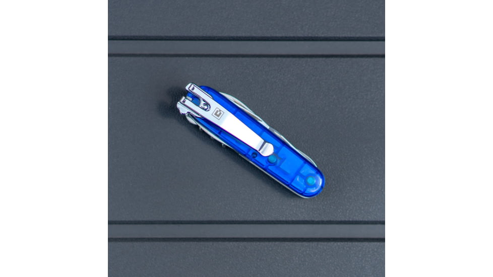 Clip &amp; Carry SwissQlip - Deep Carry Pocket Clip for 91mm Victorinox Swiss Army Knife Models, Chrome, SQLIP91-CHR
