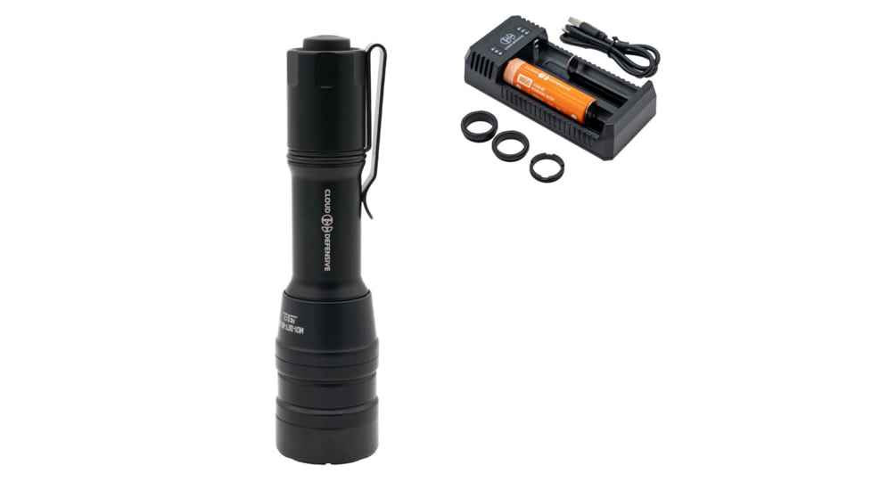 Cloud Defensive MCH Duty-HC 1250 Lumens LED Flashlight, Black, CD2203-HC-DF-P-BLK