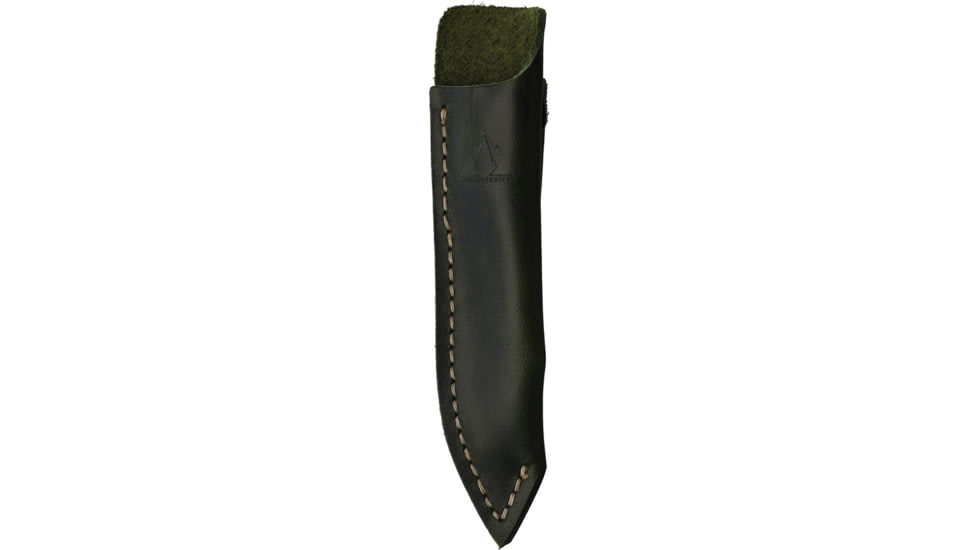 CMB Made Knives Kisame Fixed Blade Knife, 7.5in Overall, 3.5in Stonewash 14C28N Sandvik Blade, Black G10 Handle, Leather Sheath, CMB-FB01D