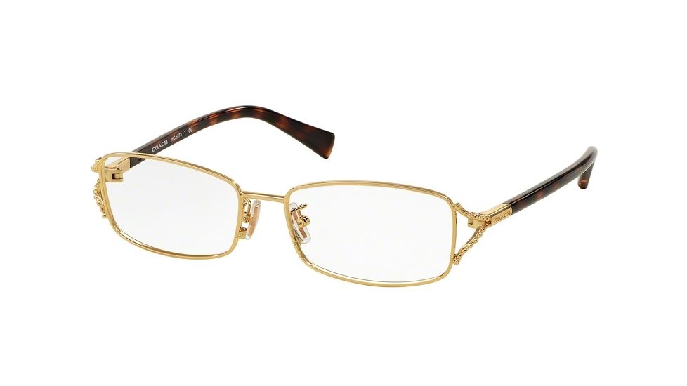 Coach HC5073 Progressive Prescription Eyeglasses 9238-52 - Gold/Dark Tortoise Frame