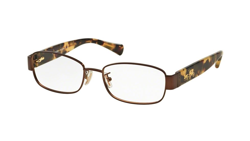 Coach HC5075 Eyeglass Frames 9245-51 - Satin Brown/Dark Vintage Tort Frame