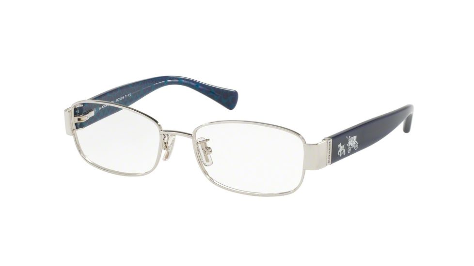 Coach HC5075 Eyeglass Frames 9278-51 - Silver/Milky Navy Sig C Frame