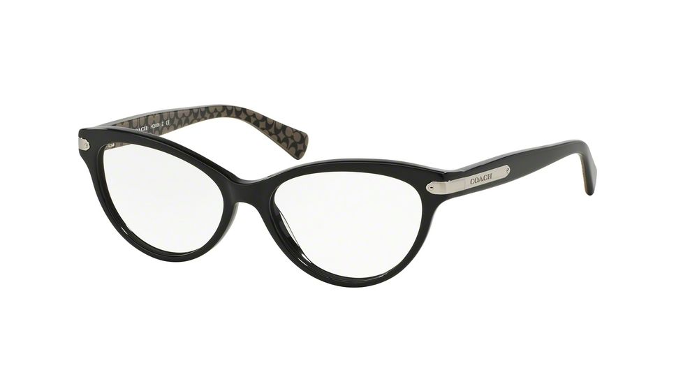 Coach HC6066F Bifocal Prescription Eyeglasses 5261-53 - Black/Black Military Sig C Frame