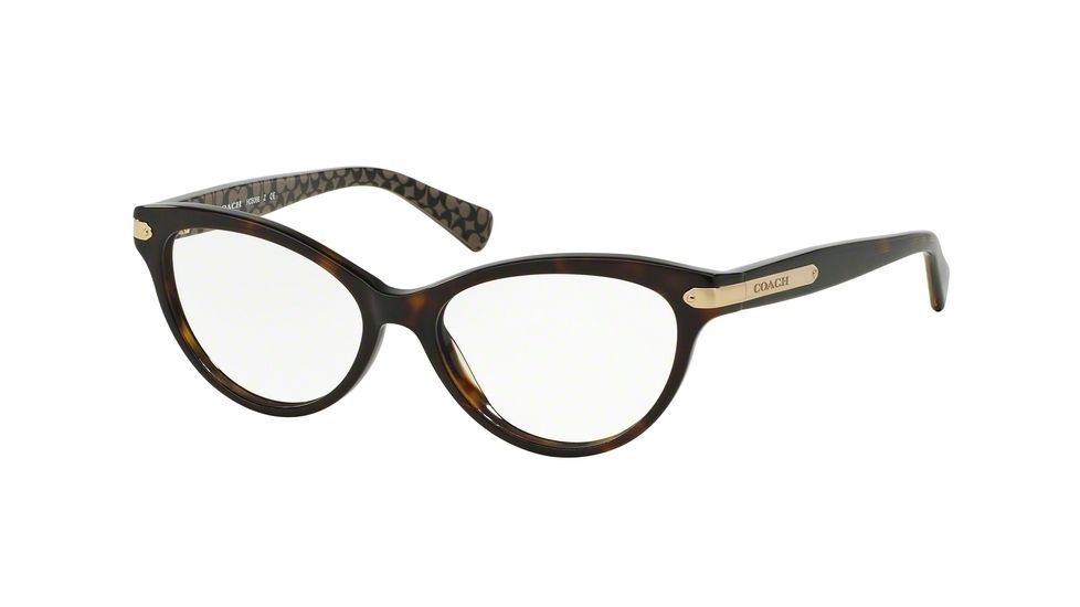 Coach HC6066F Bifocal Prescription Eyeglasses 5291-53 - Dk Tort/Dk Tort Military Sig C Frame