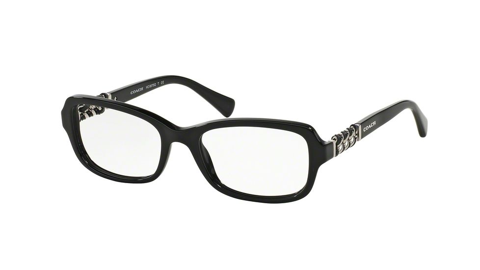 Coach HC6075QF Single Vision Prescription Eyeglasses 5002-52 - Black Frame