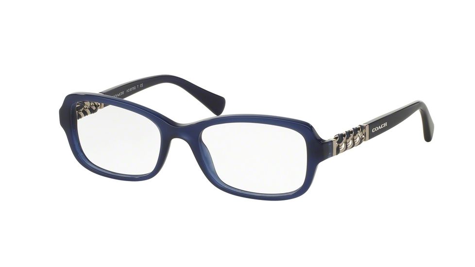 Coach HC6075QF Single Vision Prescription Eyeglasses 5358-52 - Navy Frame