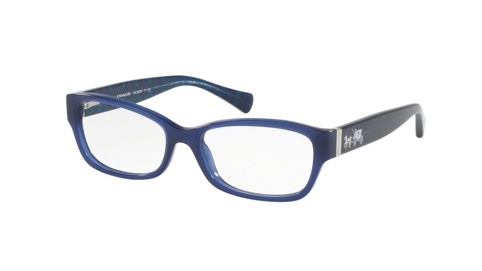 Coach HC6078 Bifocal Prescription Eyeglasses 5397-52 - Milky Navy/Milky Navy Sig C Frame