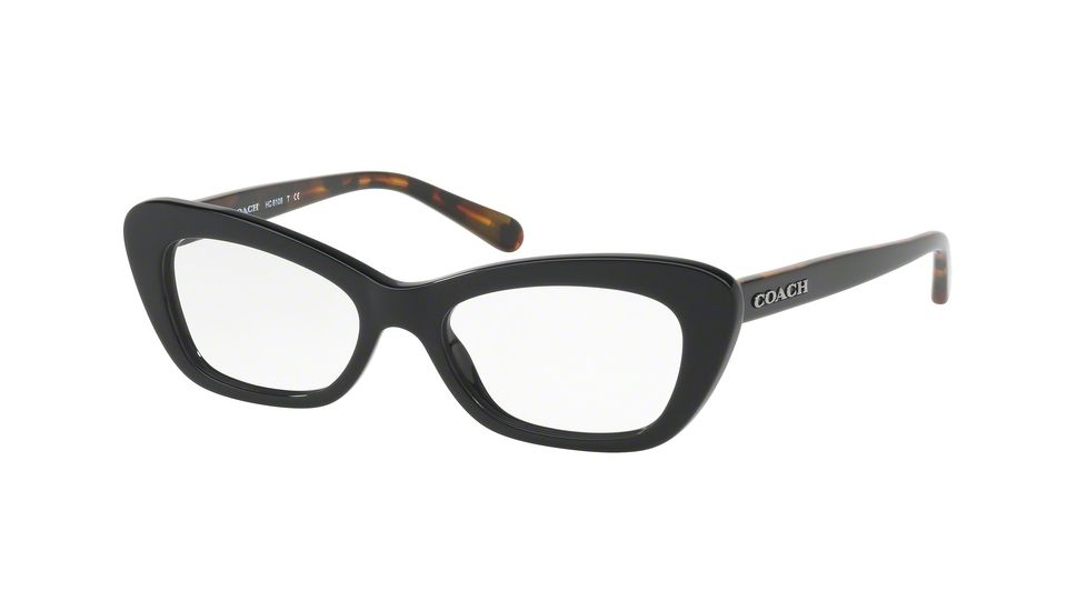 Coach HC6108 Single Vision Prescription Eyeglasses 5487-50 - Black Frame