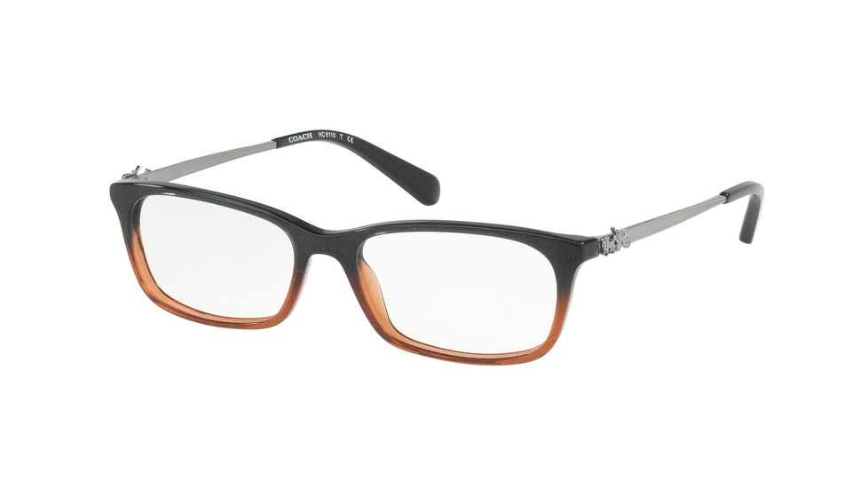 Coach HC6110 Progressive Prescription Eyeglasses 5475-52 - Black Amber Glitter Gradient Frame