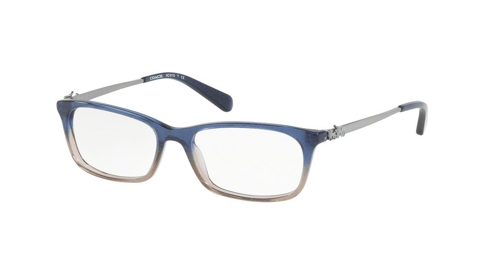Coach HC6110 Progressive Prescription Eyeglasses 5489-50 - Denim Taupe Glitter Gradient Frame
