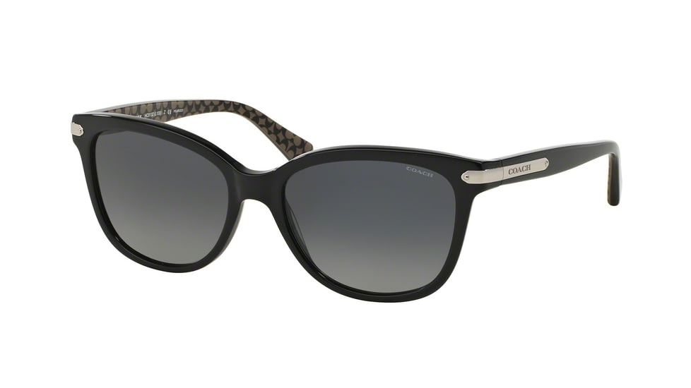 Coach L109 HC8132 Progressive Prescription Sunglasses HC8132-5261T3-57 - Lens Diameter 57 mm, Frame Color Black/Black Military Sig C