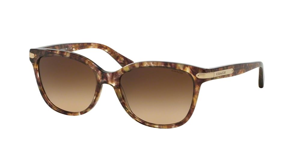 Coach L109 HC8132 Progressive Prescription Sunglasses HC8132-528713-57 - Lens Diameter 57 mm, Frame Color Confetti Light Brown