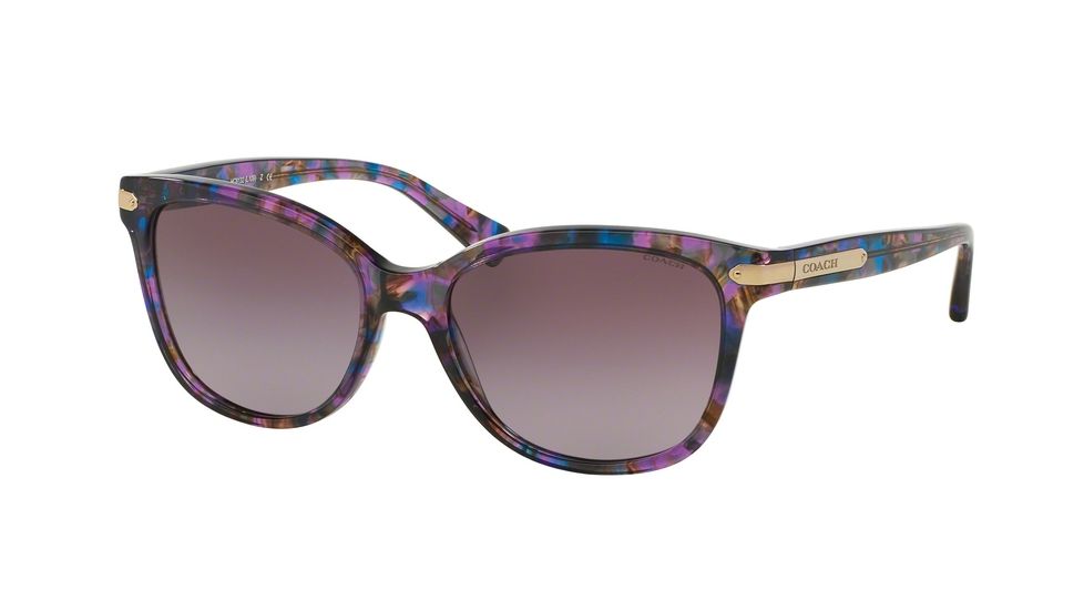 Coach L109 HC8132 Progressive Prescription Sunglasses HC8132-52888H-57 - Lens Diameter 57 mm, Frame Color Confetti Purple