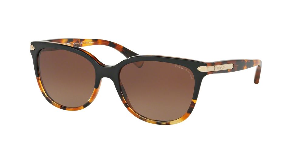 Coach L109 HC8132 Progressive Prescription Sunglasses HC8132-5438T5-57 - Lens Diameter 57 mm, Frame Color Black Tortoise/Tortoise