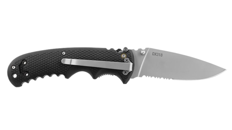 Coast DX318 Double Lock Folding Knife CP 3.75 in Blade,Black,Clam 21484