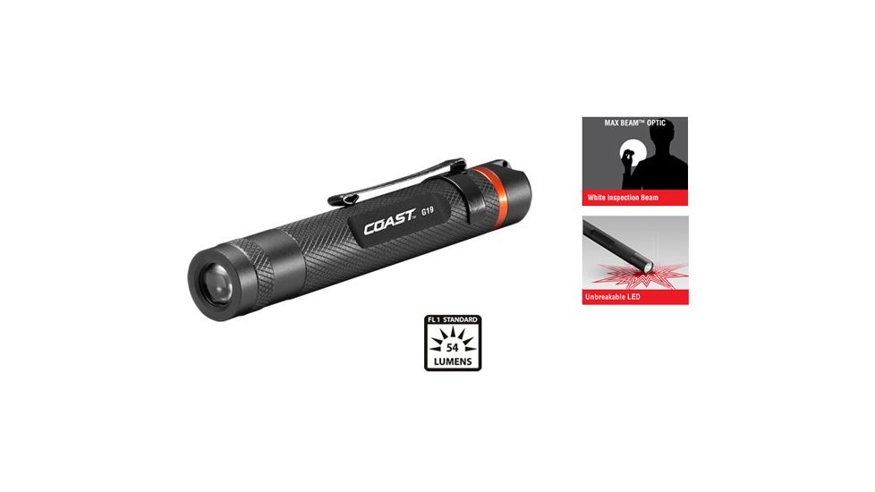 Coast G19 Flashlight, 1 AAA Battery CT-19384
