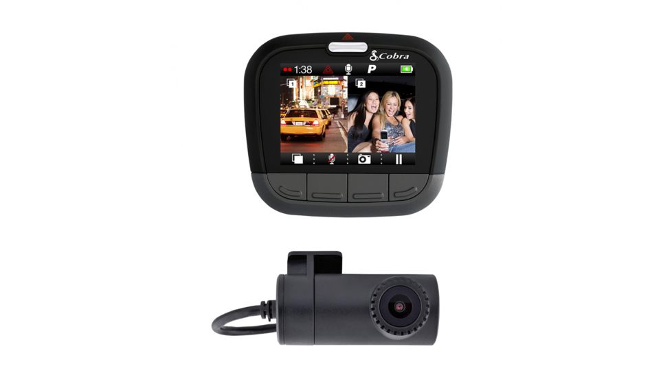 Cobra Dash Camera - Dual Channel, Black/Gray, CDR895D